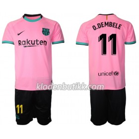 FC Barcelona Ousmane Dembele 11 Barn Tredjedraktsett 2020-2021 Kortermet (+ Korte bukser)